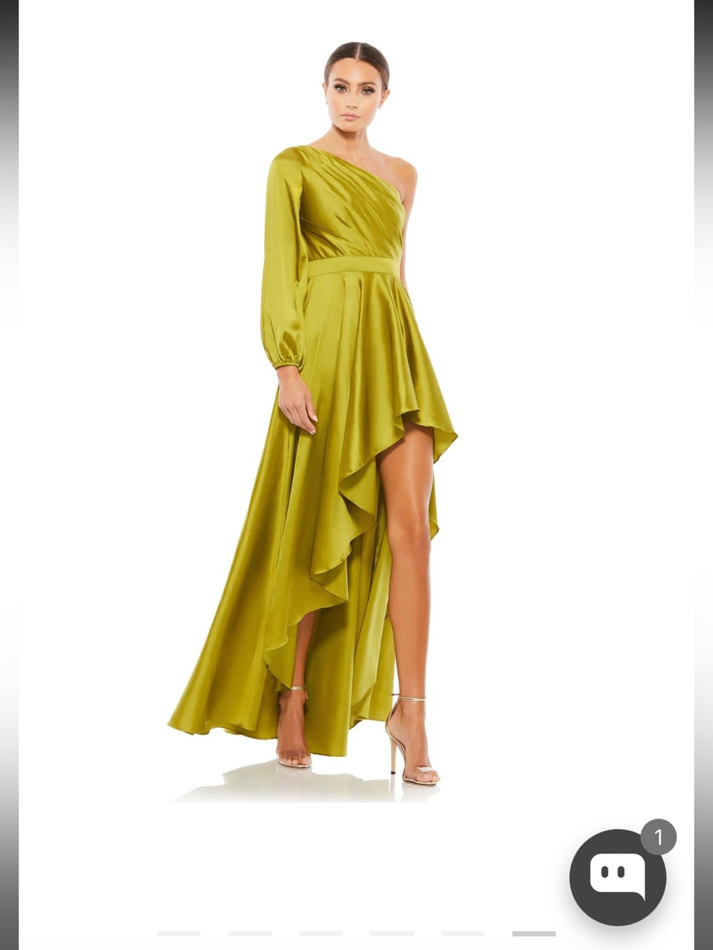 Mac Duggal High Low One Shoulder Gown